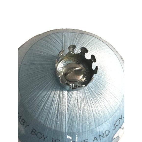 VTG Hallmark Satin Keepsake Ornament Baby’s 1st Christmas 1983 Boy Blue - Picture 4 of 5